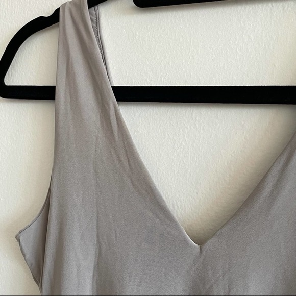 NWOT Missguided Slinky Grey Bodysuit Thong - Picture 3 of 7